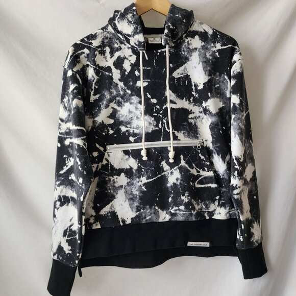 Nike Fly Black & White Tie-Dye Hoodie Sweatshirt Athleisure Active Streetwear XS - Picture 11 of 16